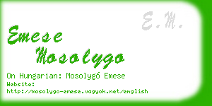 emese mosolygo business card