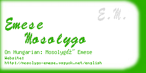 emese mosolygo business card